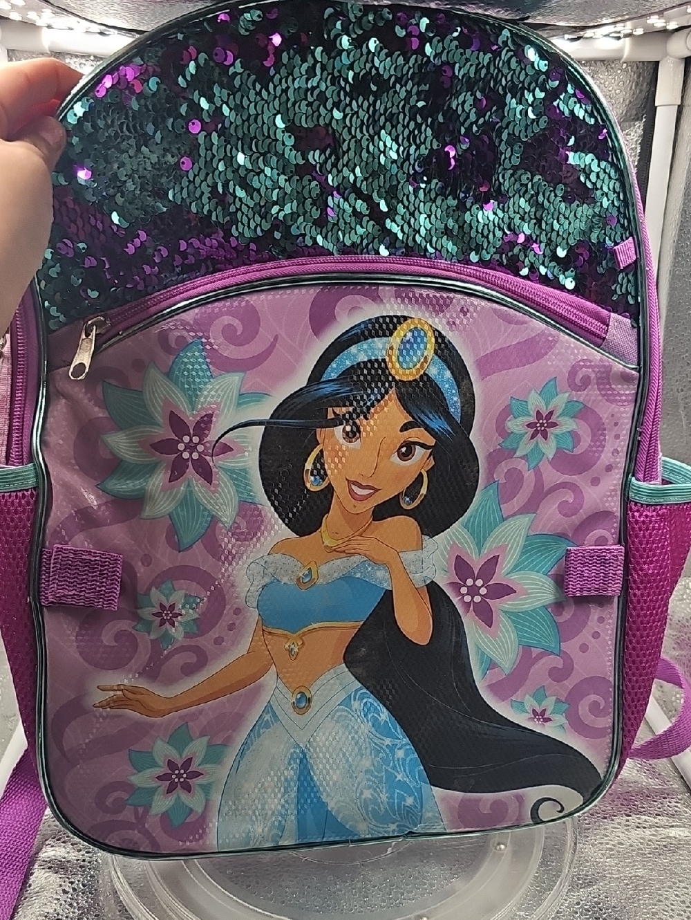 S  Kids Blue And Purple Backpack.